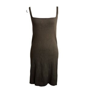 Wilfred‎ Women's Sz Large Olive Green Ribbed Knit Sleeveless Stretchy Dress